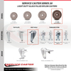 Service Caster 5 Inch SS High Temp Glass Filled Nylon 12mm Stem Caster Lock Brake SCC, 2PK SCC-SSTSTTL20S514-GFNSHT-M1215-2-S-2